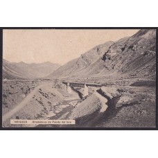 MENDOZA ANTIGUA TARJETA POSTAL PUENTE DEL FERROCARRIL